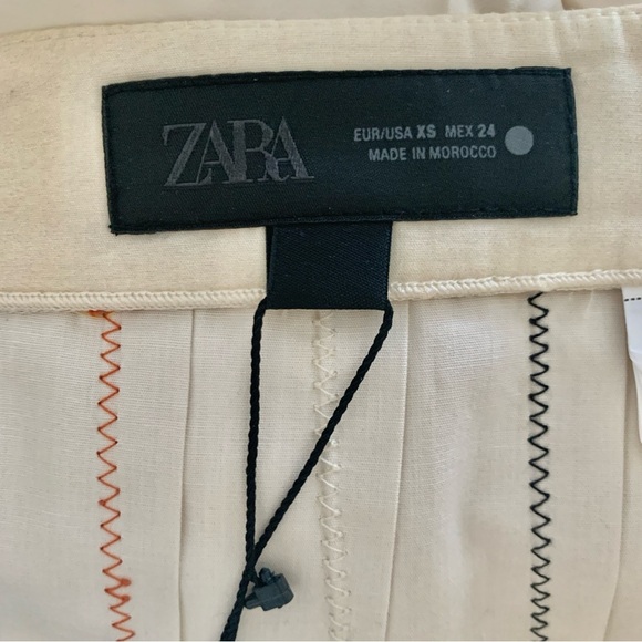 ZARA ZW Collection Printed Pleated Skirt Colorful Abstract Painting Midi - Picture 11 of 15